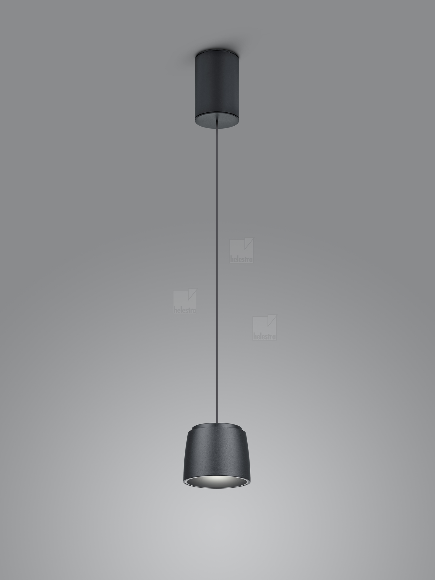 Helestra COPA  suspension lumineuse aluminium noir - noir