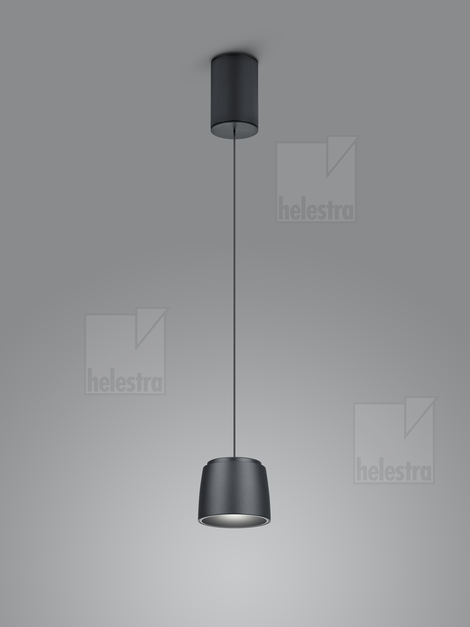Helestra COPA  Pendelleuchte Aluminium schwarz - schwarz
