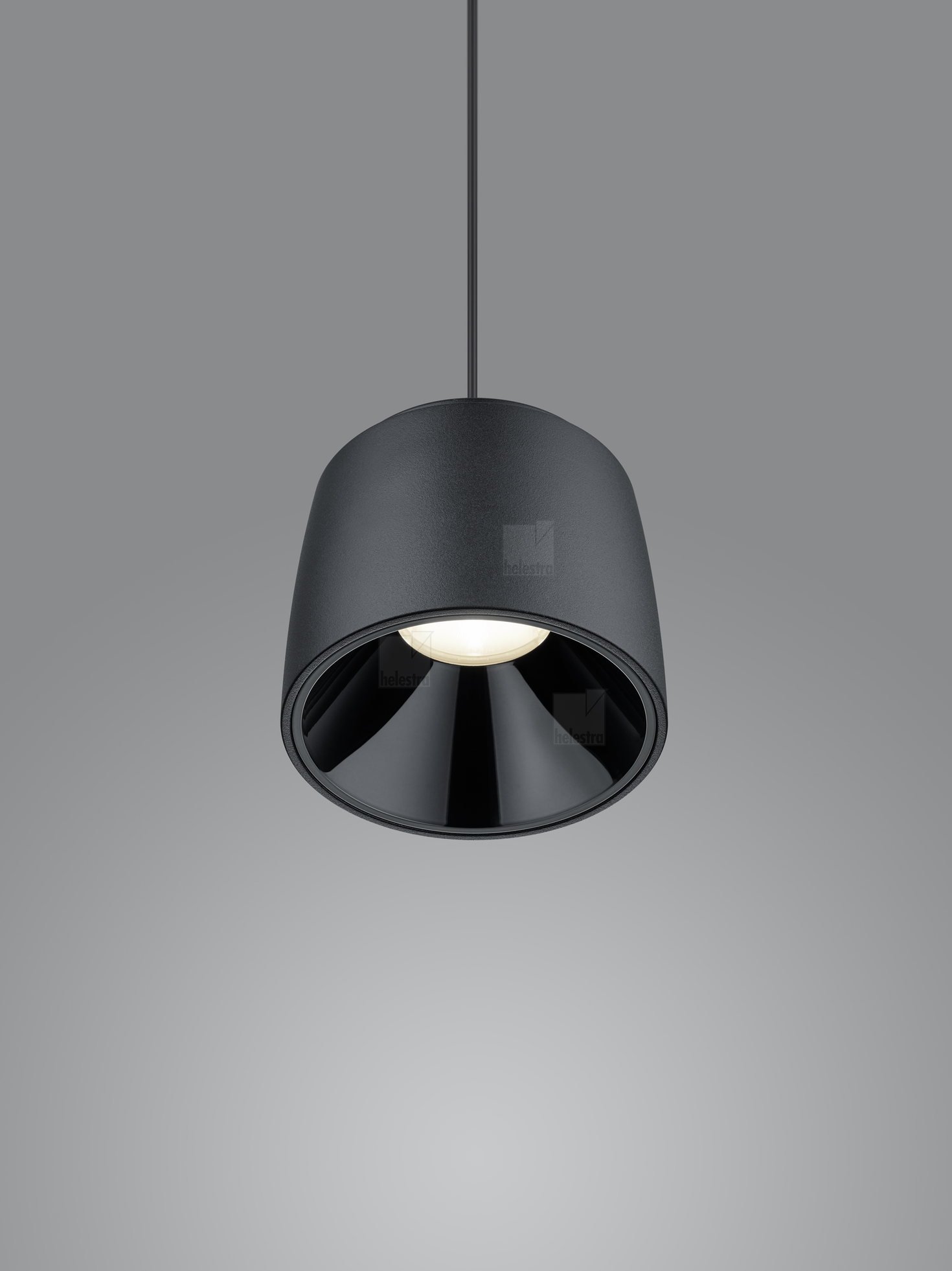 Helestra COPA  suspension lumineuse aluminium noir - noir