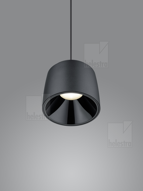 Helestra COPA  suspension lumineuse aluminium noir - noir