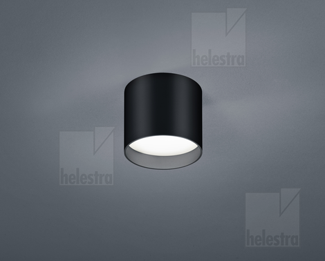 Helestra DORA  Deckenleuchte Aluminium mattschwarz