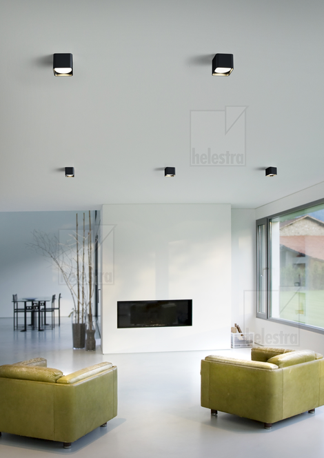 Helestra DORA  lampada soffitto alluminio nero opaco