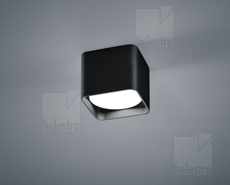 Helestra DORA  Deckenleuchte Aluminium mattschwarz