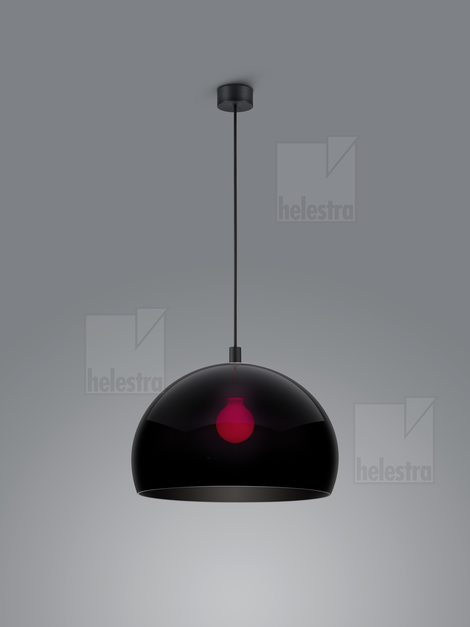 Helestra DORO  suspension lumineuse aluminium noir mat