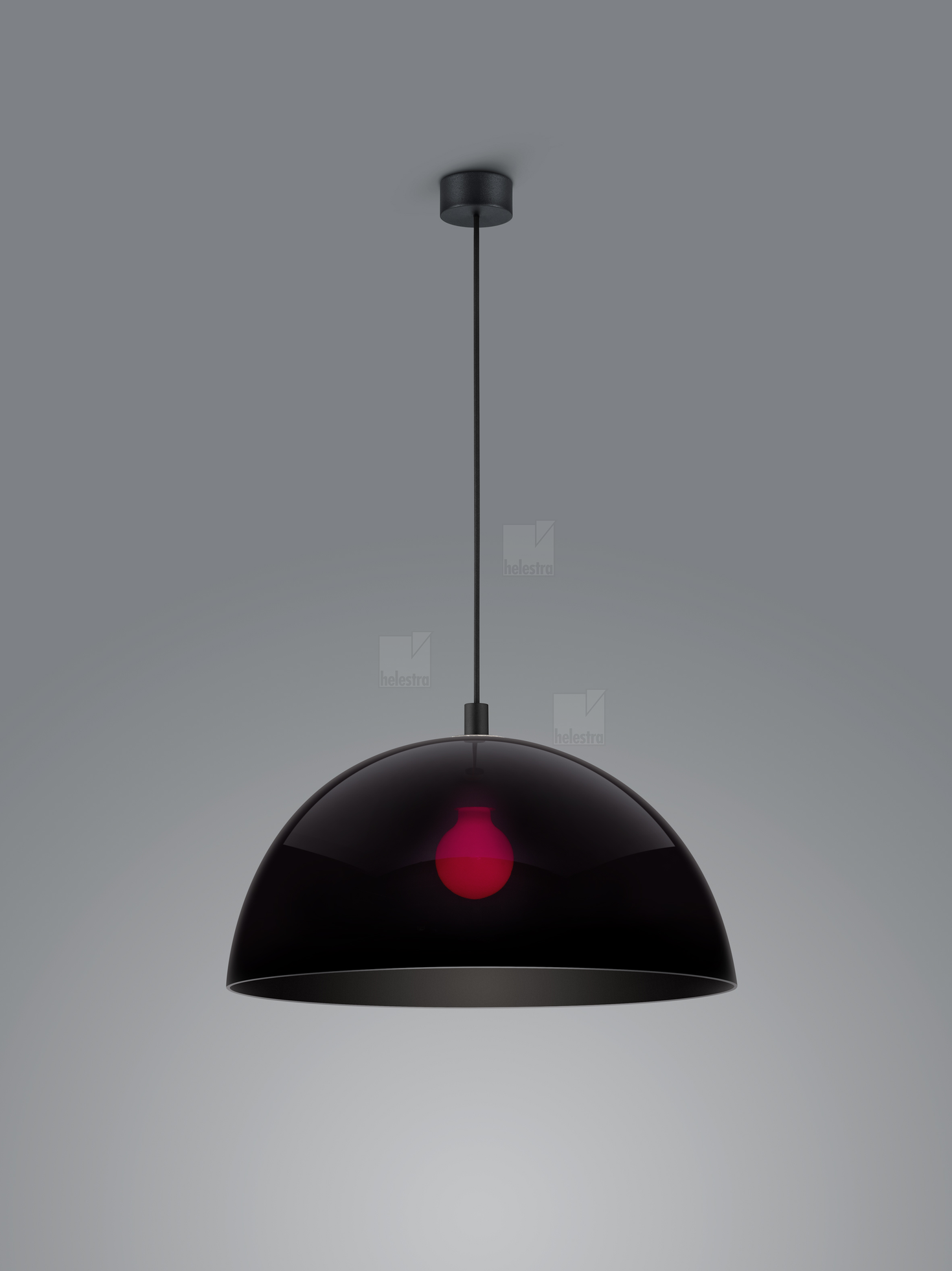 Helestra DORO  suspension lumineuse aluminium noir mat