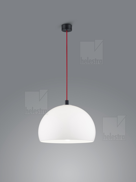 Helestra DORO  suspension lumineuse aluminium noir mat - rouge