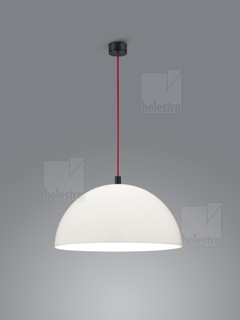Helestra DORO  suspension lumineuse aluminium noir mat - rouge