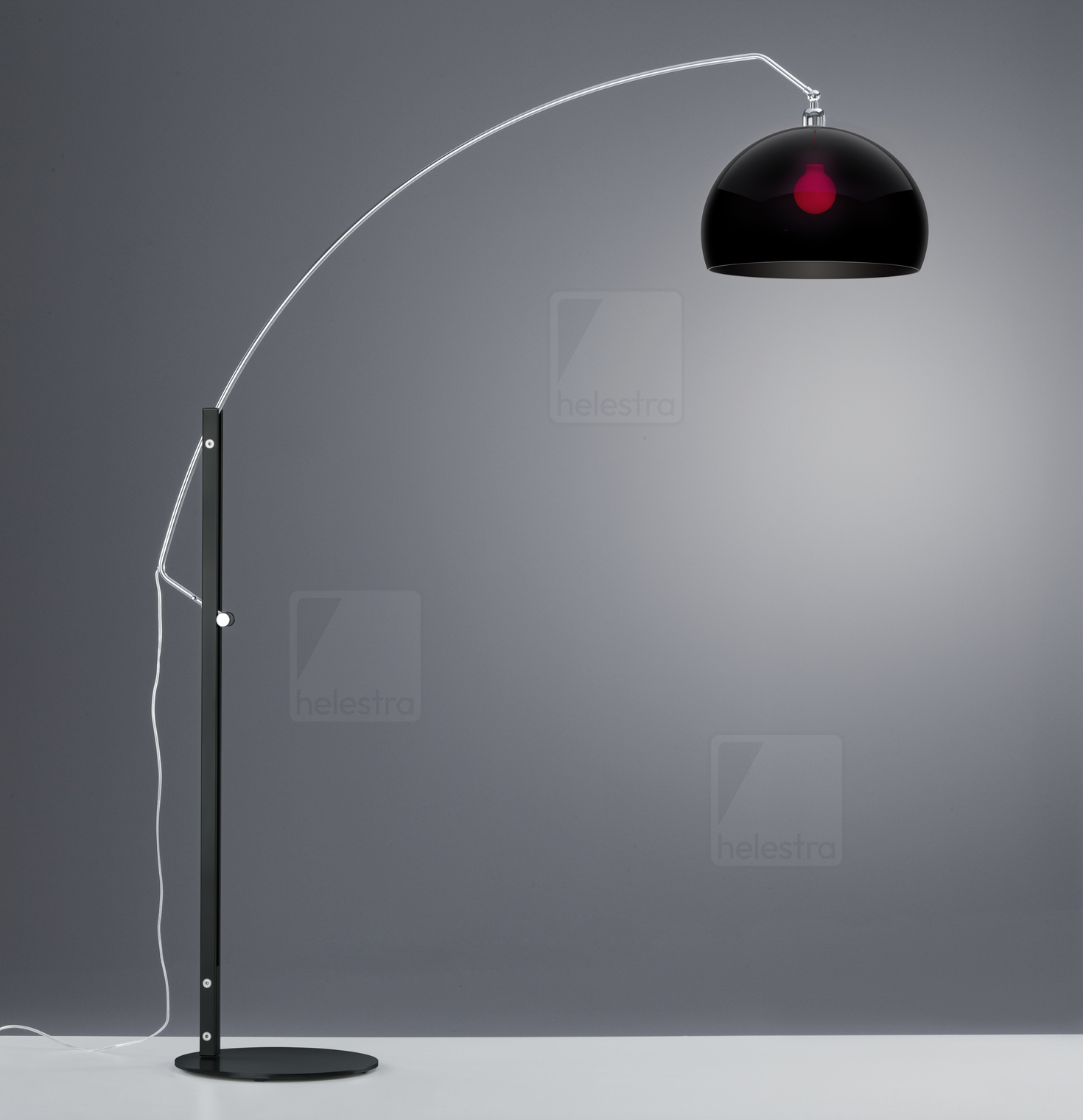 Helestra DORO  lampadaire Acier noir mat - chrome