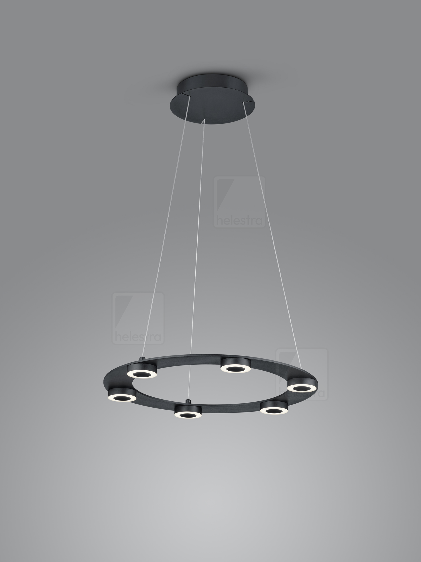 Helestra EIGHT  pendant luminaire aluminium mat black