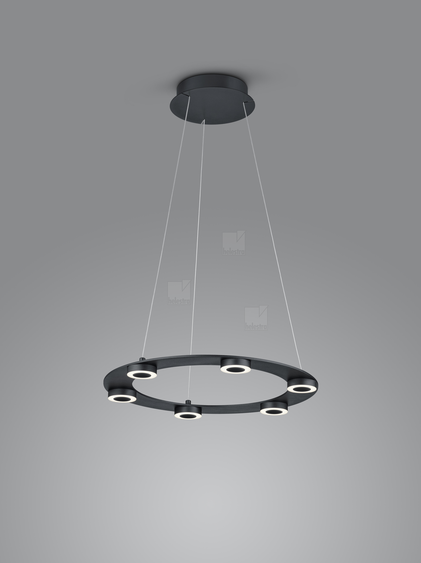 Helestra EIGHT  pendant luminaire aluminium mat black