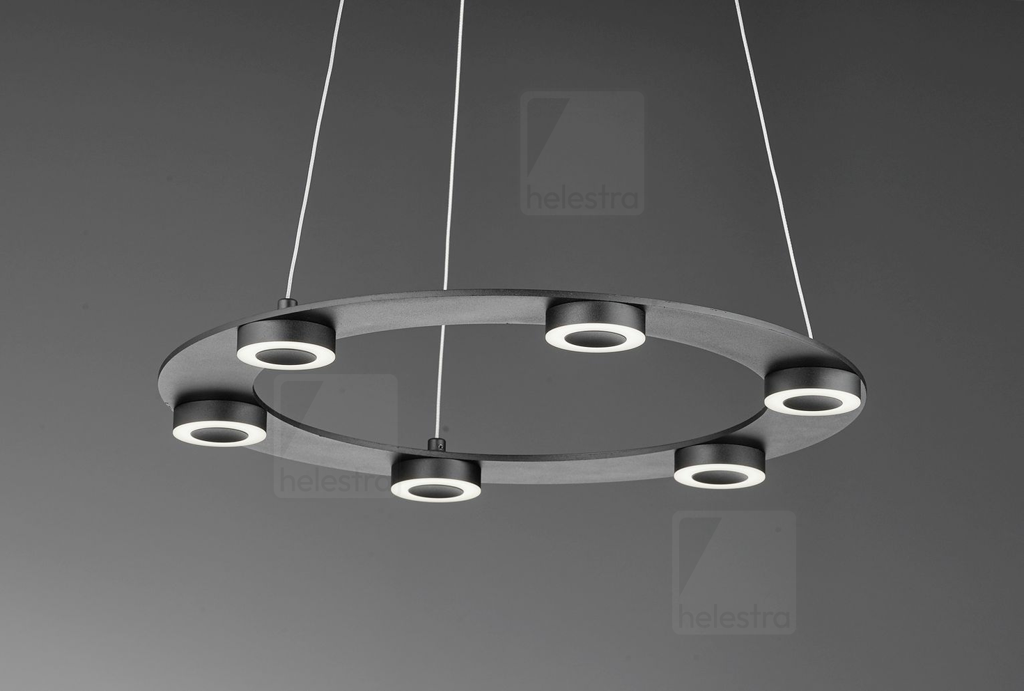 Helestra EIGHT  pendant luminaire aluminium mat black