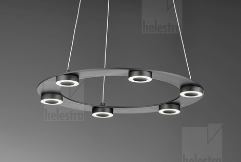 Helestra EIGHT  pendant luminaire aluminium mat black