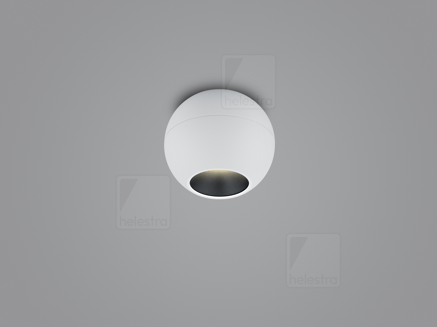 Helestra INEO  ceiling luminaire aluminium mat white