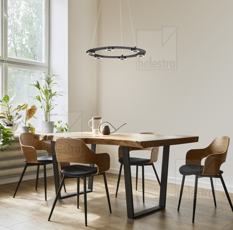 Helestra EIGHT  pendant luminaire aluminium mat black