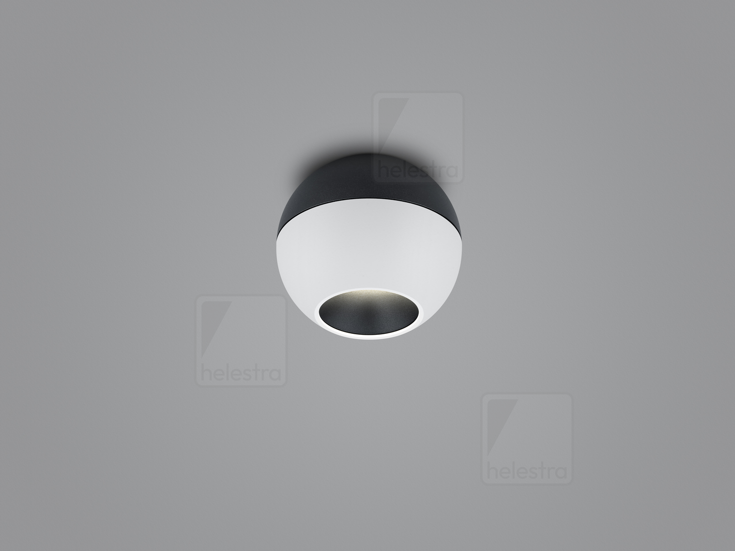 Helestra INEO  Plafonnier aluminium schwarz - weiss