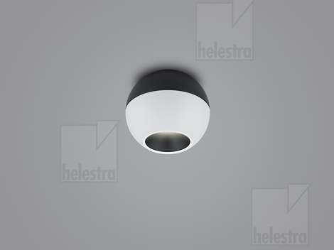 Helestra INEO  Deckenleuchte Aluminium schwarz - weiß