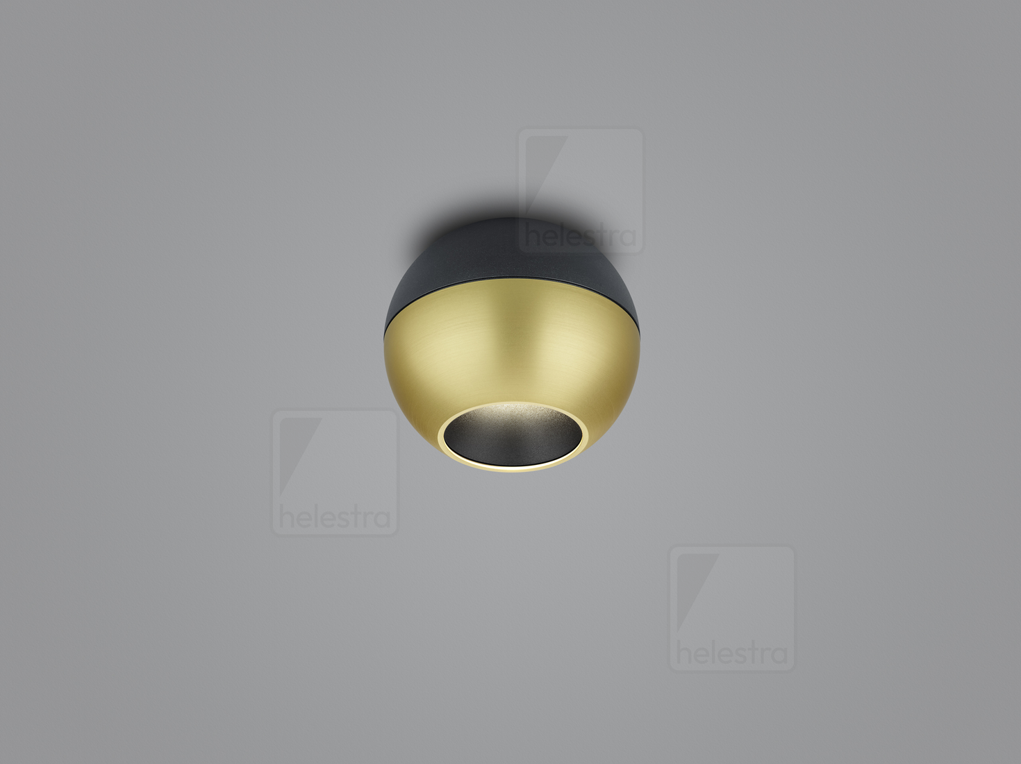Helestra INEO  Plafonnier aluminium noir - or
