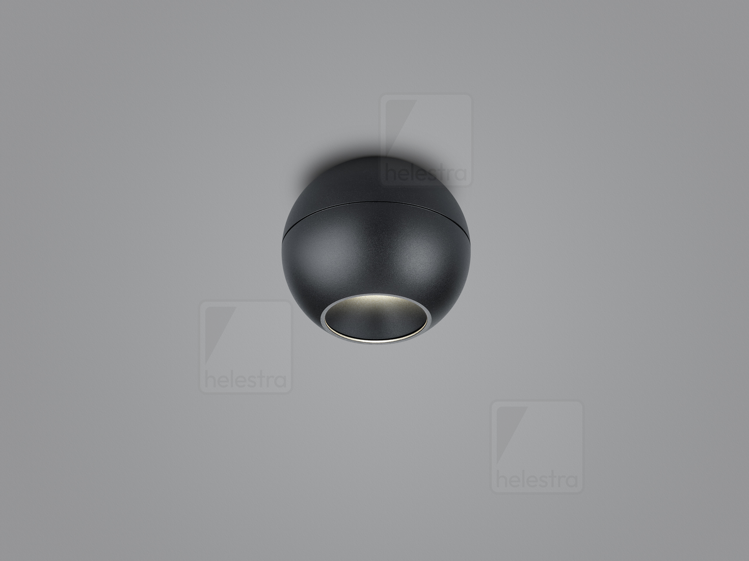 Helestra INEO  Plafonnier aluminium noir - noir