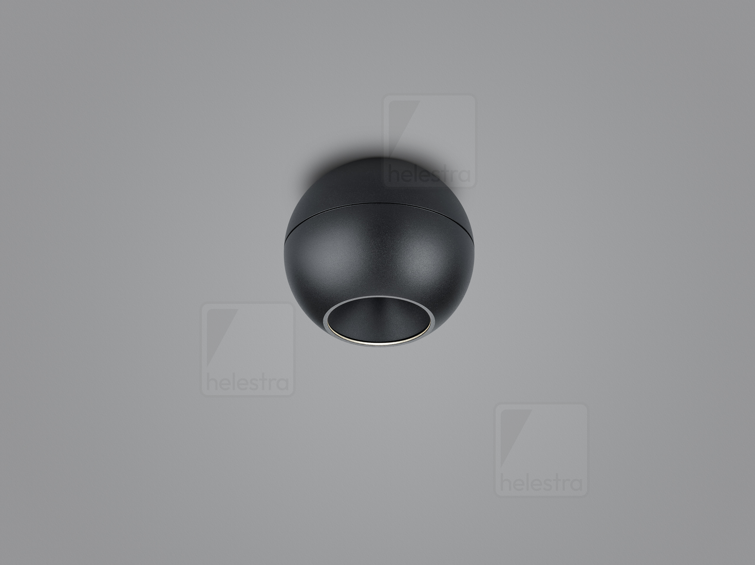 Helestra INEO  Plafonnier aluminium noir - noir