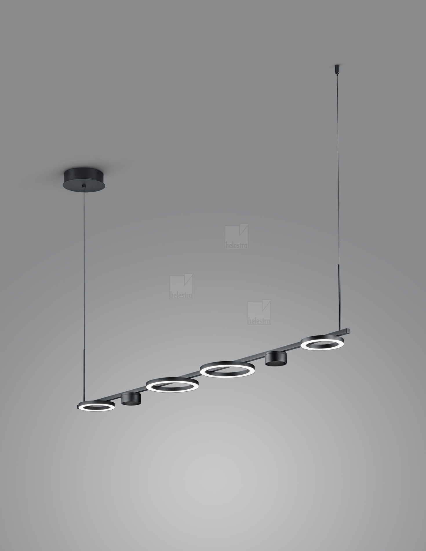 Helestra KAIROS  pendant luminaire aluminium mat black