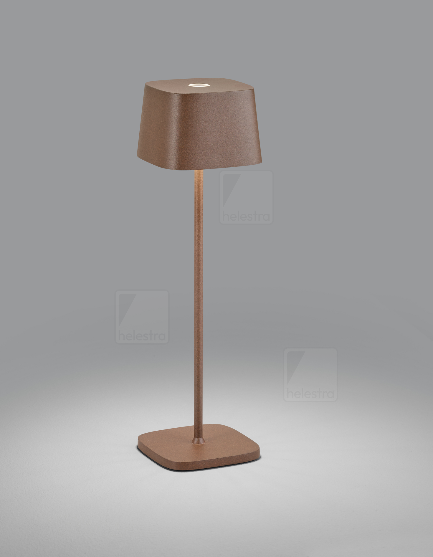 Helestra KORI  table luminaire aluminium rust colored