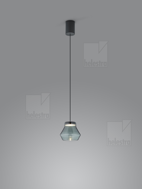 Helestra LETO  Pendelleuchte Aluminium mattschwarz
