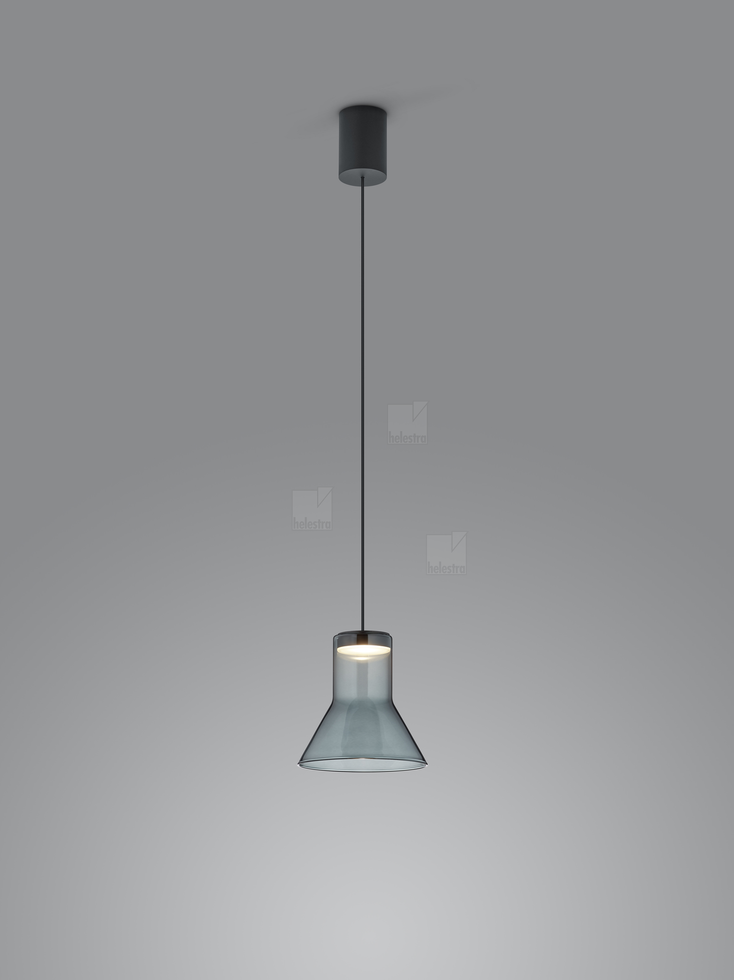 Helestra LETO  suspension lumineuse aluminium noir mat