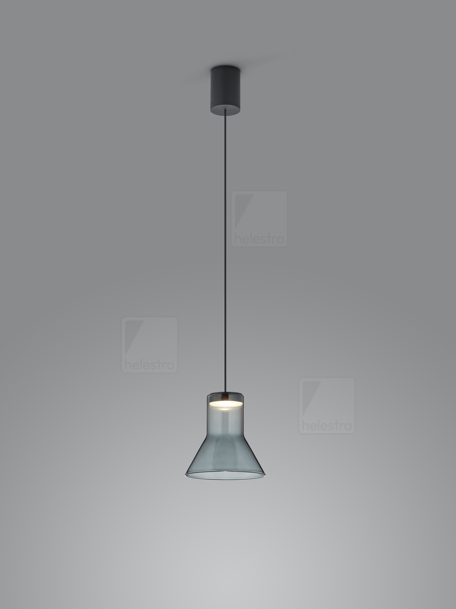 Helestra LETO  suspension lumineuse aluminium noir mat