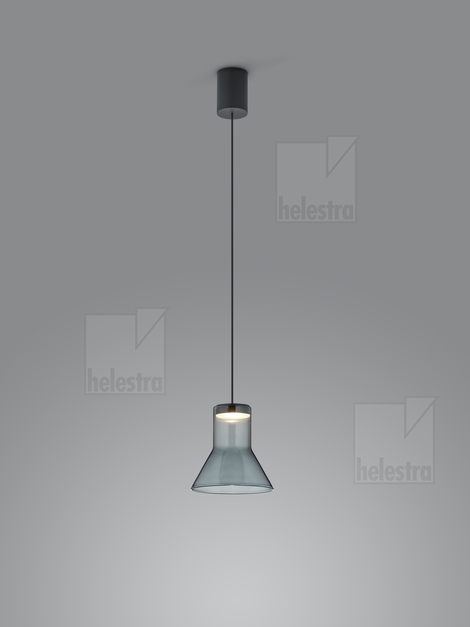 Helestra LETO  Pendelleuchte Aluminium mattschwarz