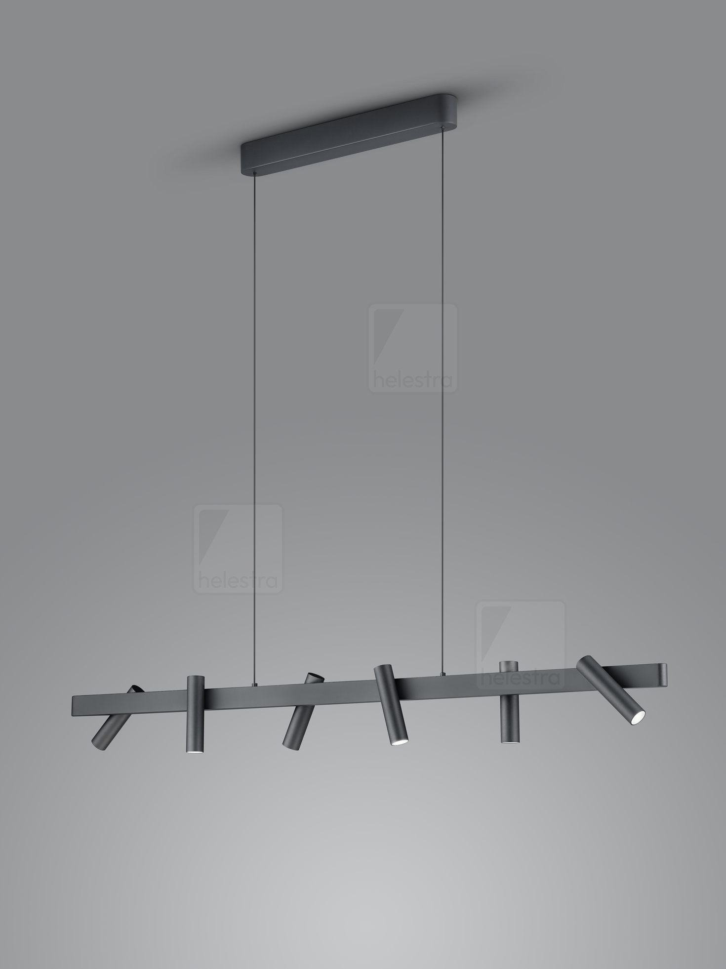 Helestra METIS  suspension lumineuse aluminium noir mat