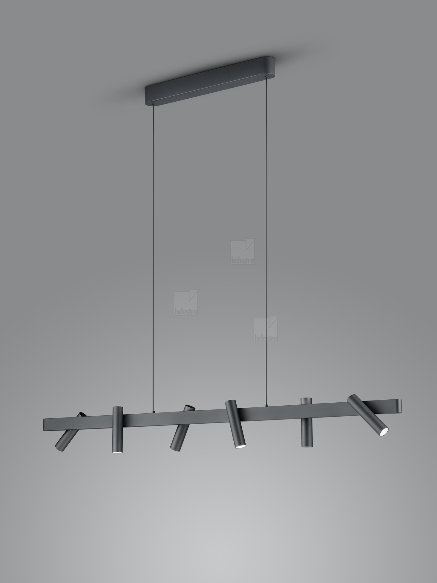 Helestra METIS  suspension lumineuse aluminium noir mat