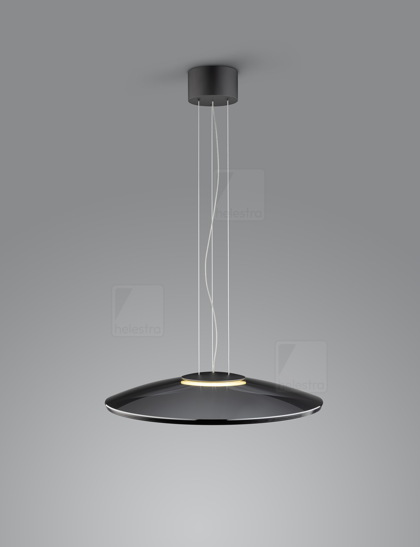 Helestra PINA  suspension lumineuse aluminium noir mat