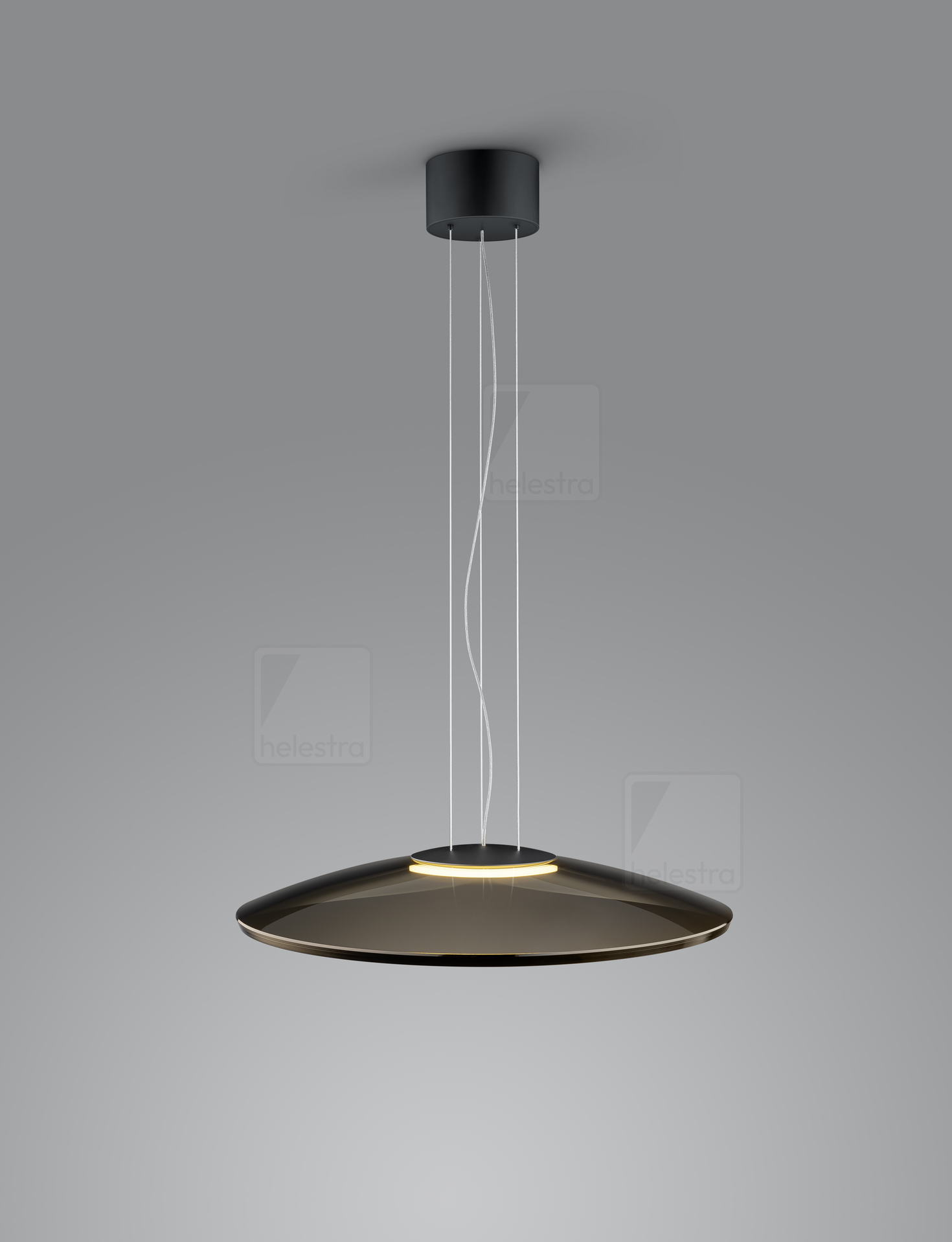 Helestra PINA  suspension lumineuse aluminium noir mat