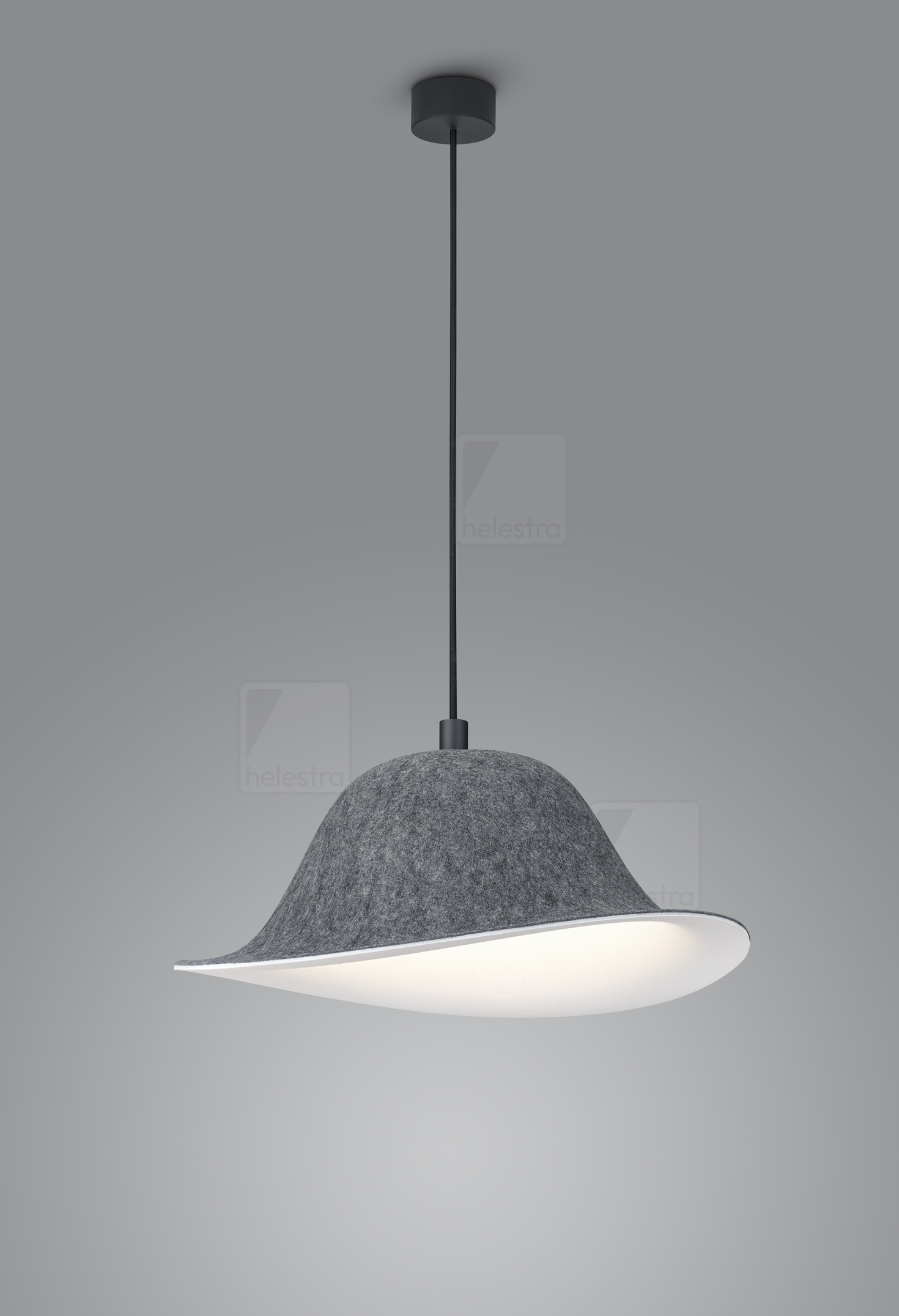 Helestra SEAM  suspension lumineuse aluminium noir mat