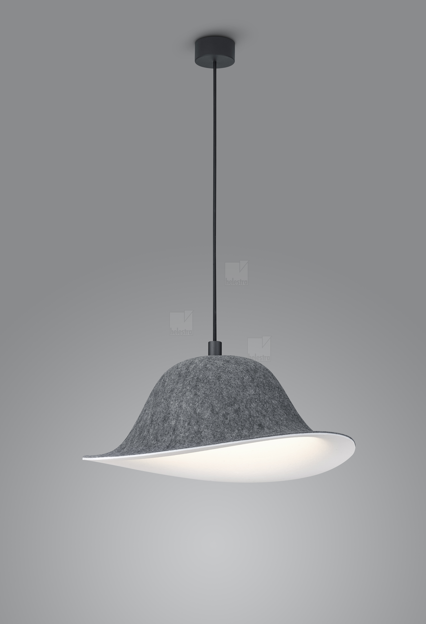 Helestra SEAM  pendant luminaire aluminium mat black