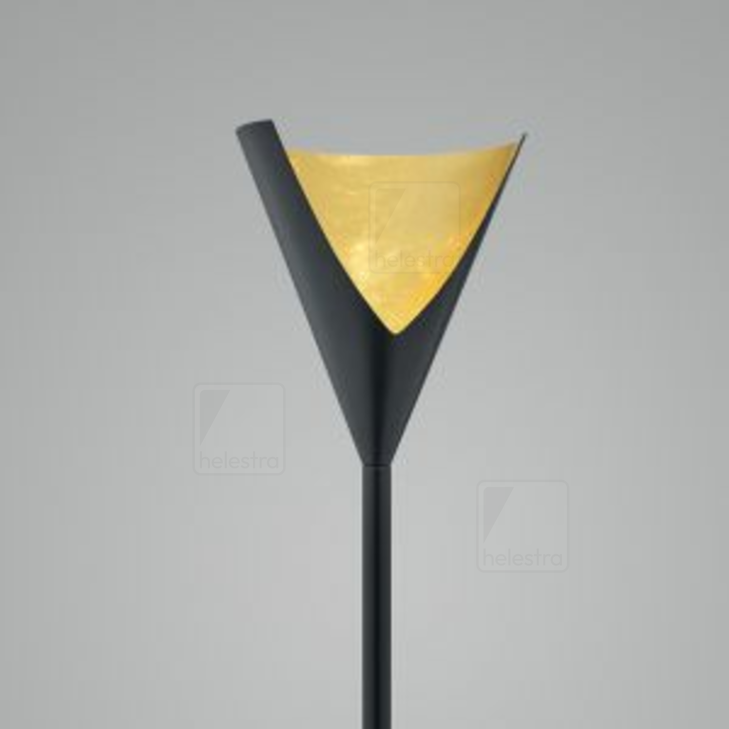 Helestra URIA  lampada da terra acciaio nero - oro