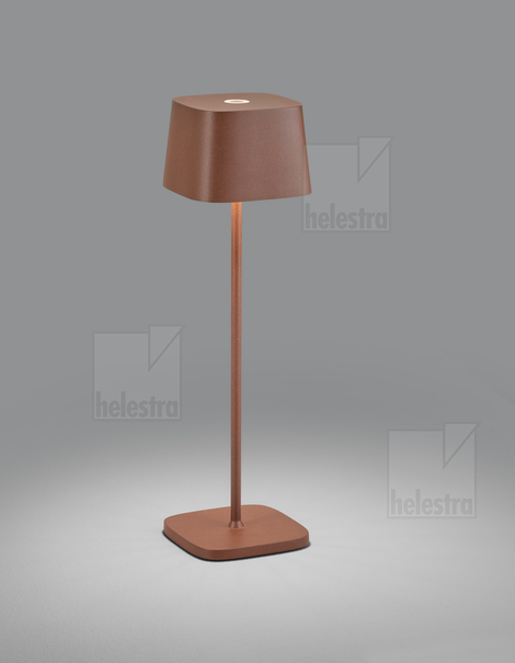 Helestra KORI  table luminaire aluminium rust colored