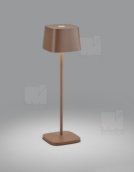 Helestra KORI  table luminaire aluminium rust colored