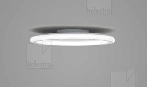 Helestra SAO  lampada soffitto acciaio bianco opaco