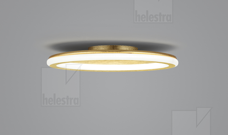 Helestra SAO  lampada soffitto acciaio foglia doro