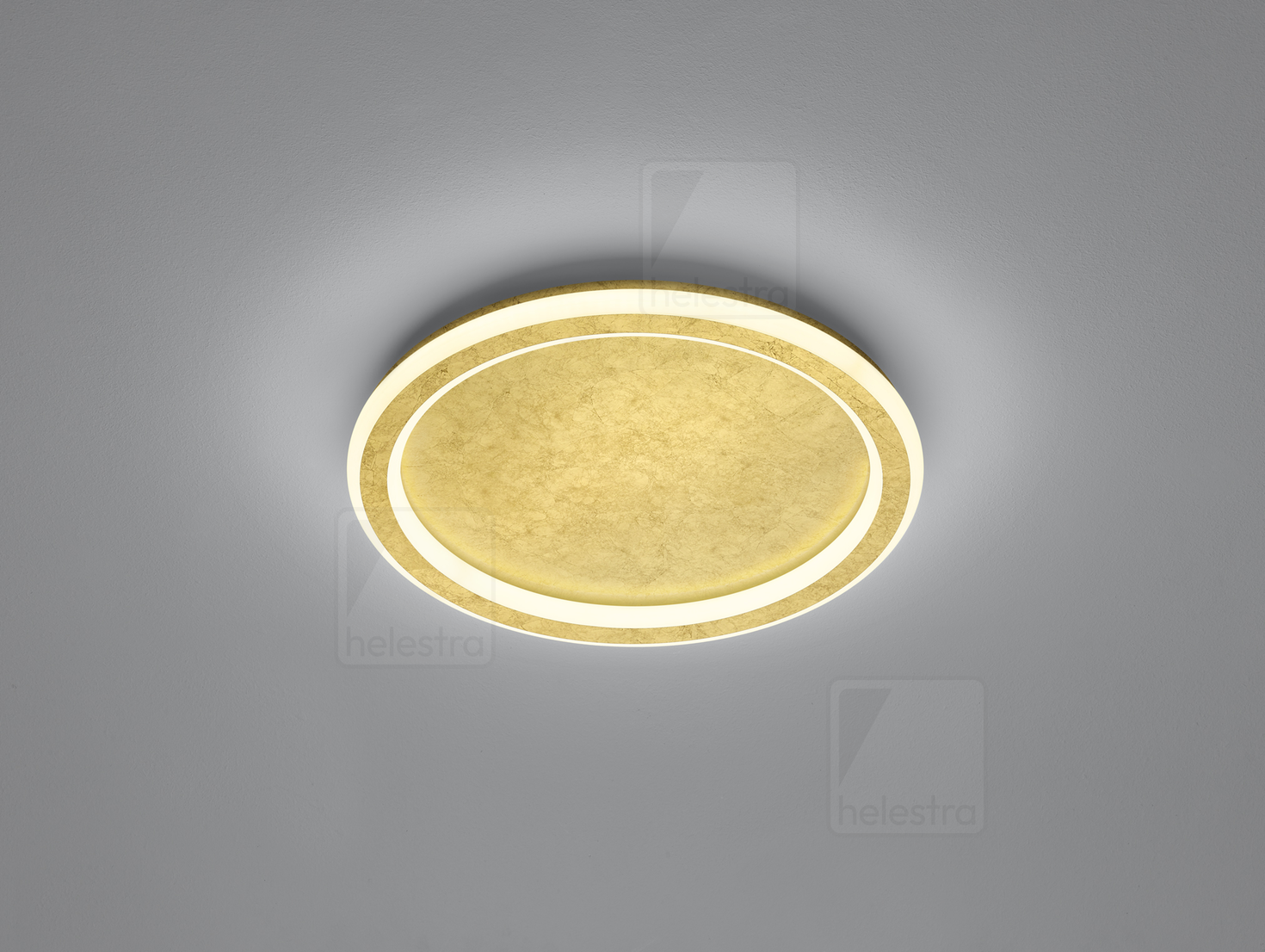 Helestra SAO  lampada soffitto acciaio foglia doro