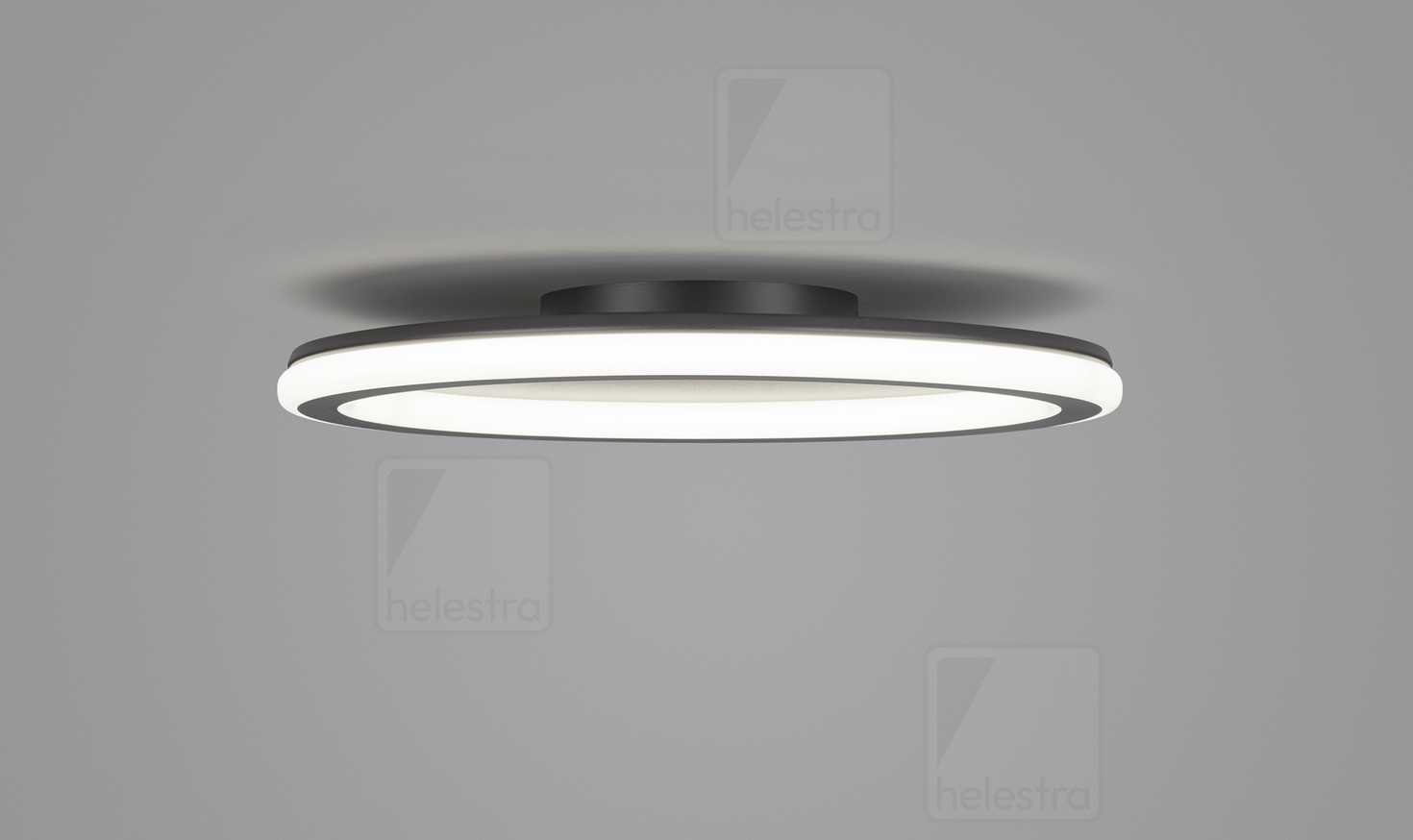 Helestra SAO  lampada soffitto acciaio nero opaco