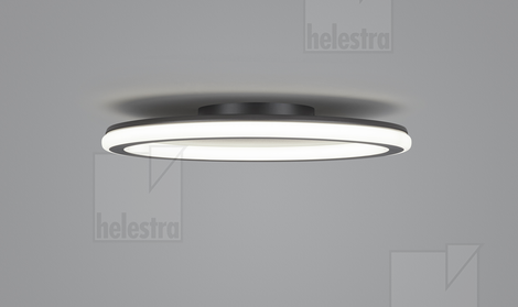 Helestra SAO  lampada soffitto acciaio nero opaco