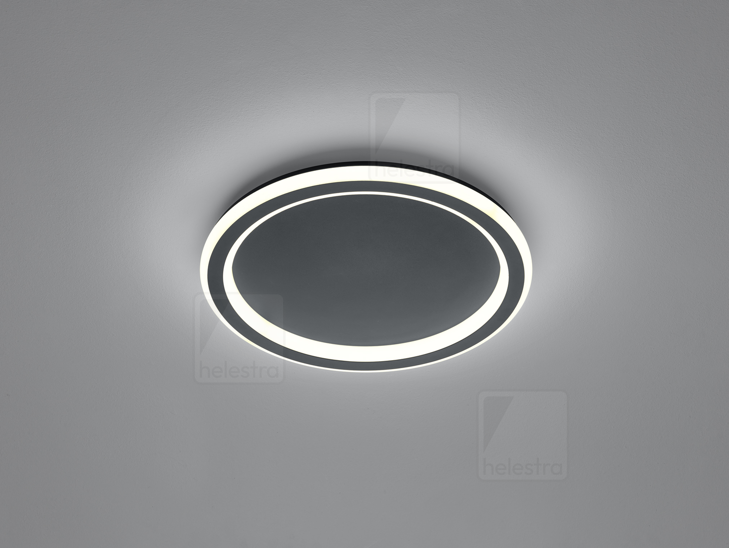 Helestra SAO  lampada soffitto acciaio nero opaco