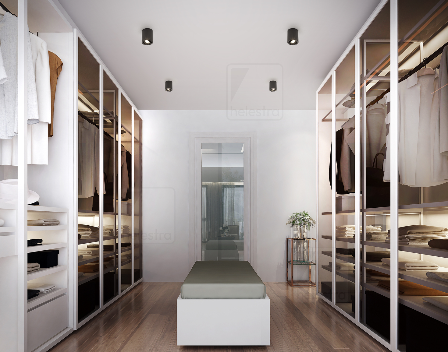 Helestra TUDO  Deckenleuchte Aluminium mattschwarz