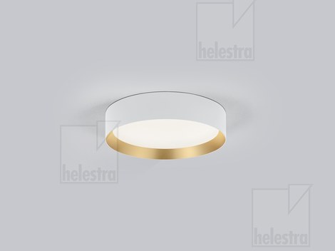 Helestra ENIO  Deckenleuchte Aluminium weiß-gold