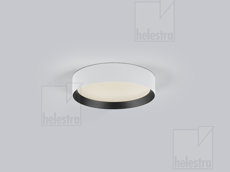 Helestra ENIO  Plafonnier aluminium blanc - noir