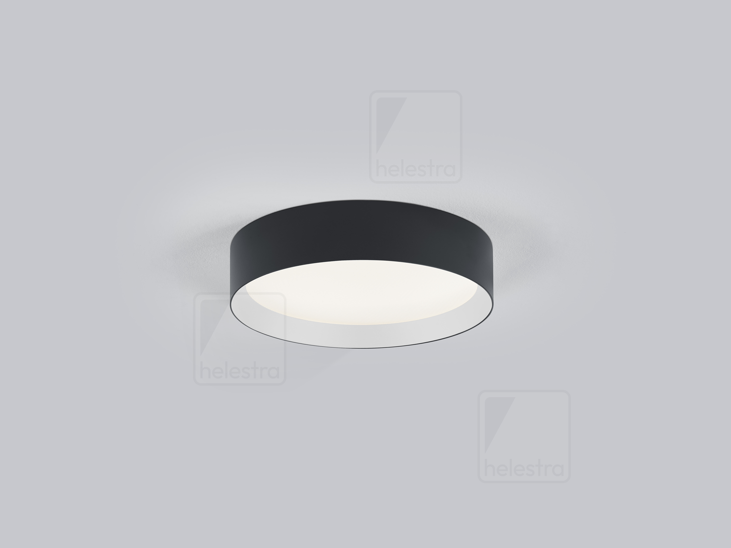 Helestra ENIO  Plafonnier aluminium schwarz - weiss