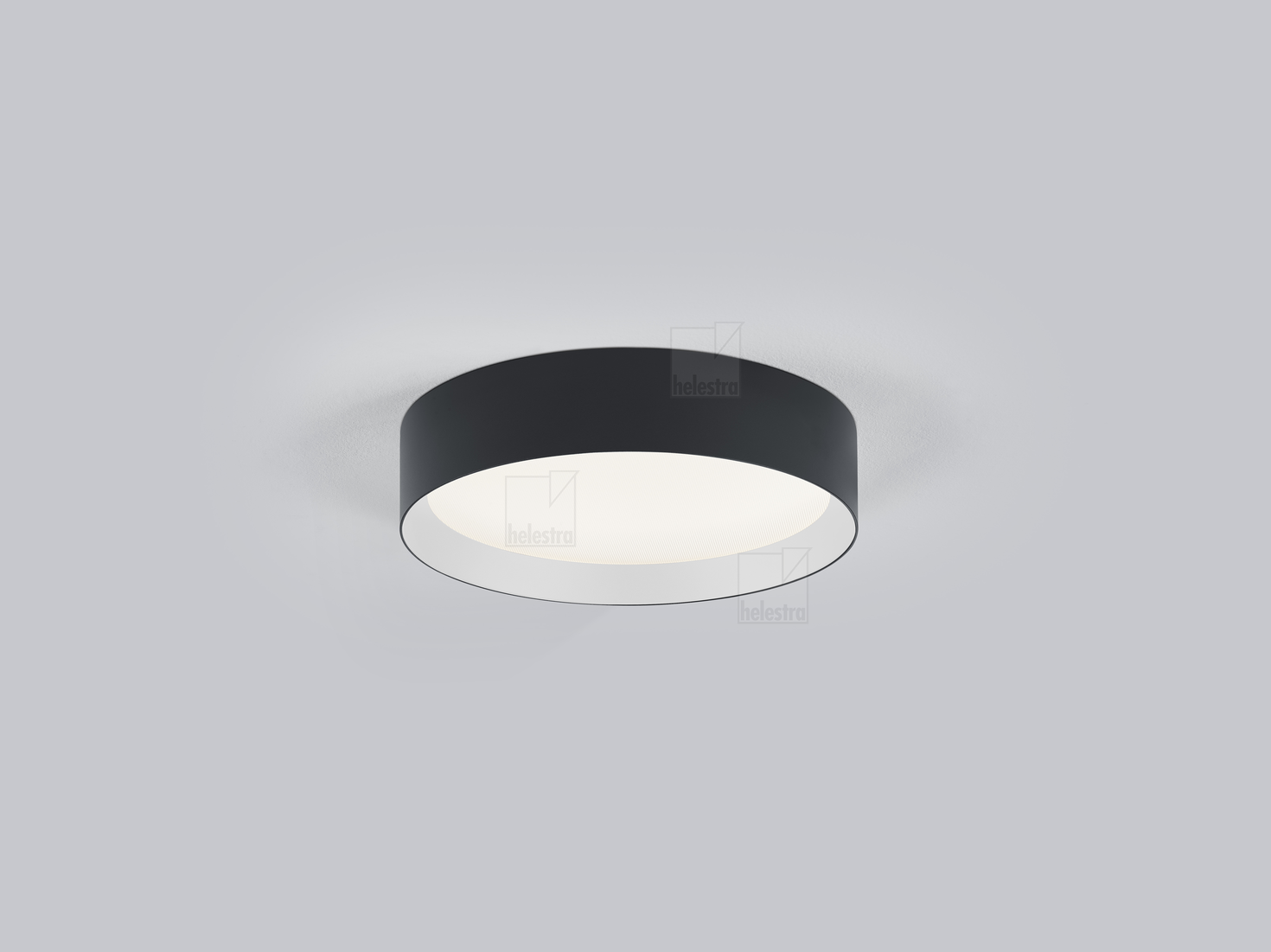 Helestra ENIO  Plafonnier aluminium noir- blanc