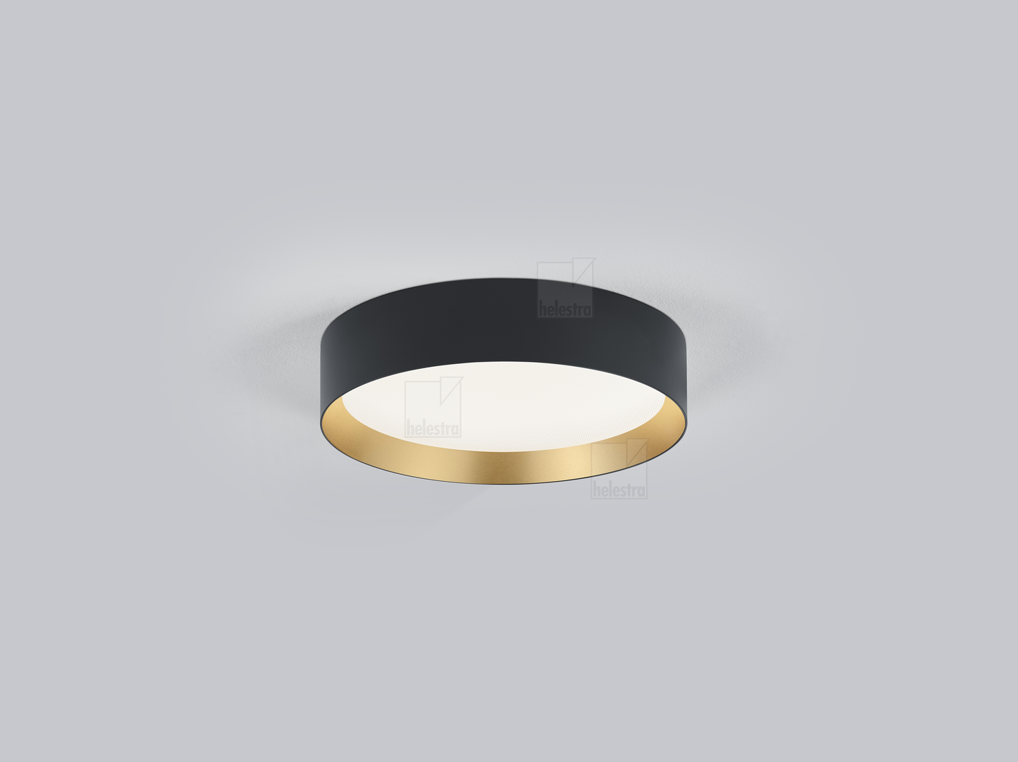 Helestra ENIO  Plafonnier aluminium noir - or